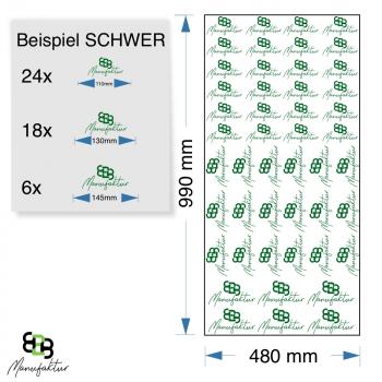 Logo-Design auf Flexfolie: Geschnitten oder Entgittert? Du entscheidest!  P.S. Film Standard SCHWER